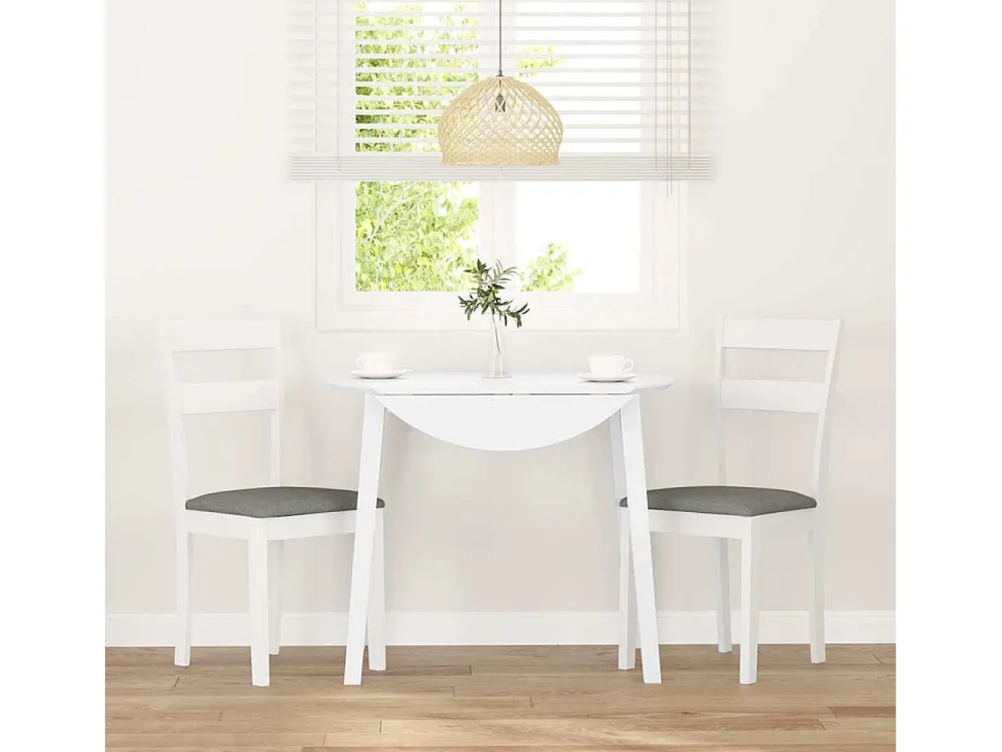 Cojines para sillas de comedor, 2 unidades, madera maciza blanca, caucho