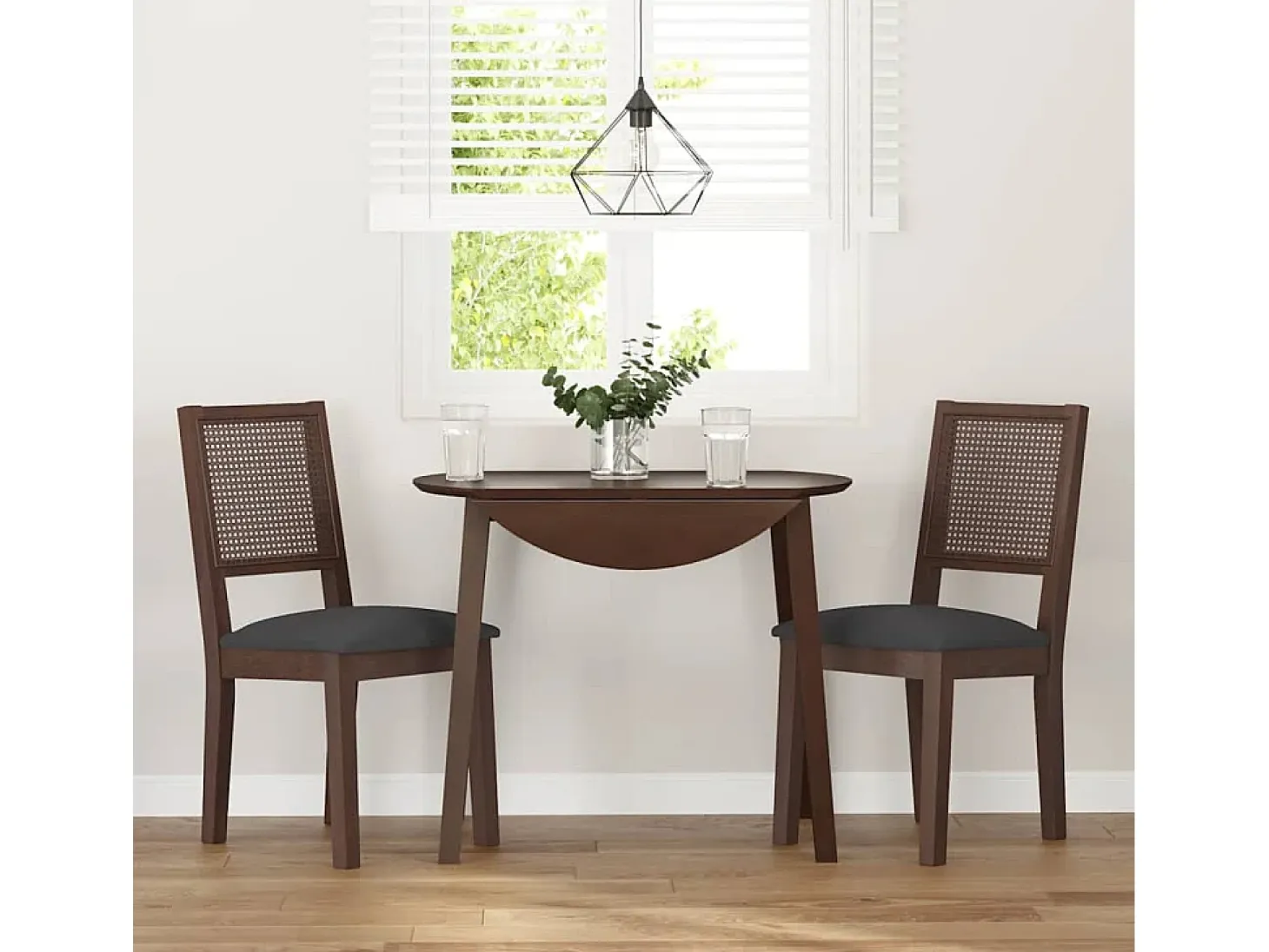 Cojines para sillas de comedor, 2 unidades, madera maciza marrón, caucho
