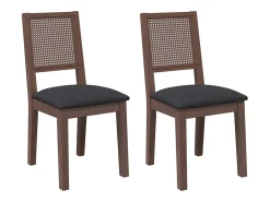 Cojines para sillas de comedor, 2 unidades, madera maciza marrón, caucho