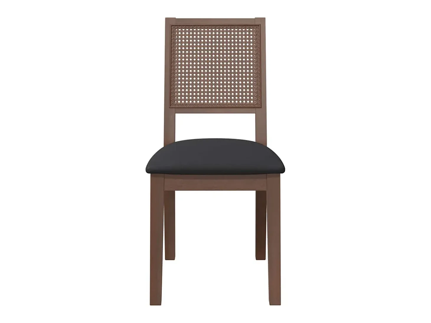 Cojines para sillas de comedor, 2 unidades, madera maciza marrón, caucho