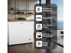 Congelador horizontal Svan SCH2002EDC 198L cíclico E blanco 91 cm