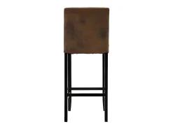 Conjunto 2 taburetes bar SANTOS - Aspecto piel envejecida