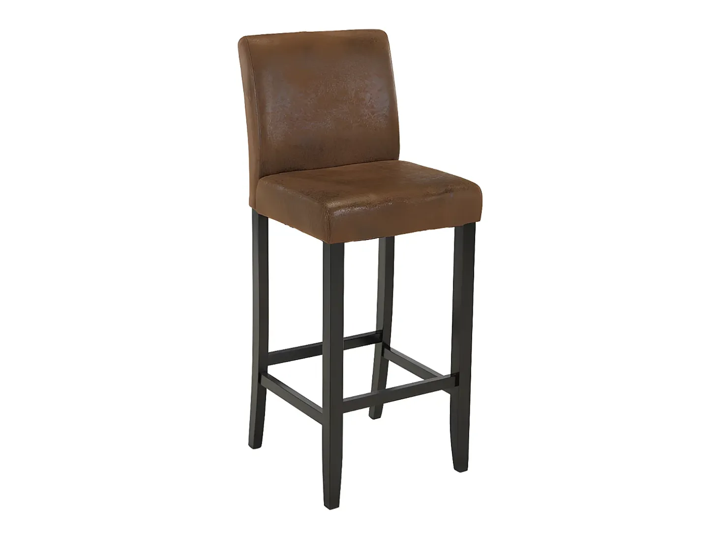 Conjunto 2 taburetes bar SANTOS - Aspecto piel envejecida