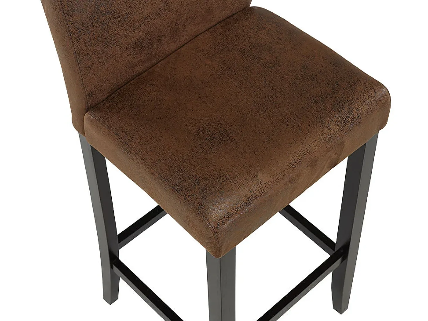 Conjunto 2 taburetes bar SANTOS - Aspecto piel envejecida