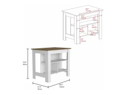 Conjunto Caledon de Cocina, Isla de Cocina + Módulo Superior de Pared