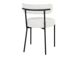 Conjunto de 2 sillas BADALONA de rizo y metal-Color Blanco
