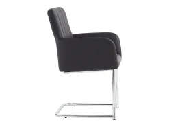 Conjunto de 2 sillas cantilever, en PU negro