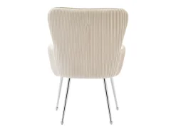 Conjunto de 4 sillas con patas de metal plateado - Terciopelo beige