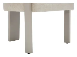Conjunto de 2 sillas con reposabrazos en tela texturizada y madera de hevea beige - Crema - LIVELIA de Pascal Morabito