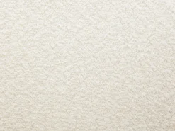 Conjunto de 2 sillas con reposabrazos en tejido bouclé y madera de caucho - Blanco y natural - SOLUNA