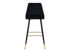 Conjunto de 2 sillas de bar de 78 cm en terciopelo negro - Aristote