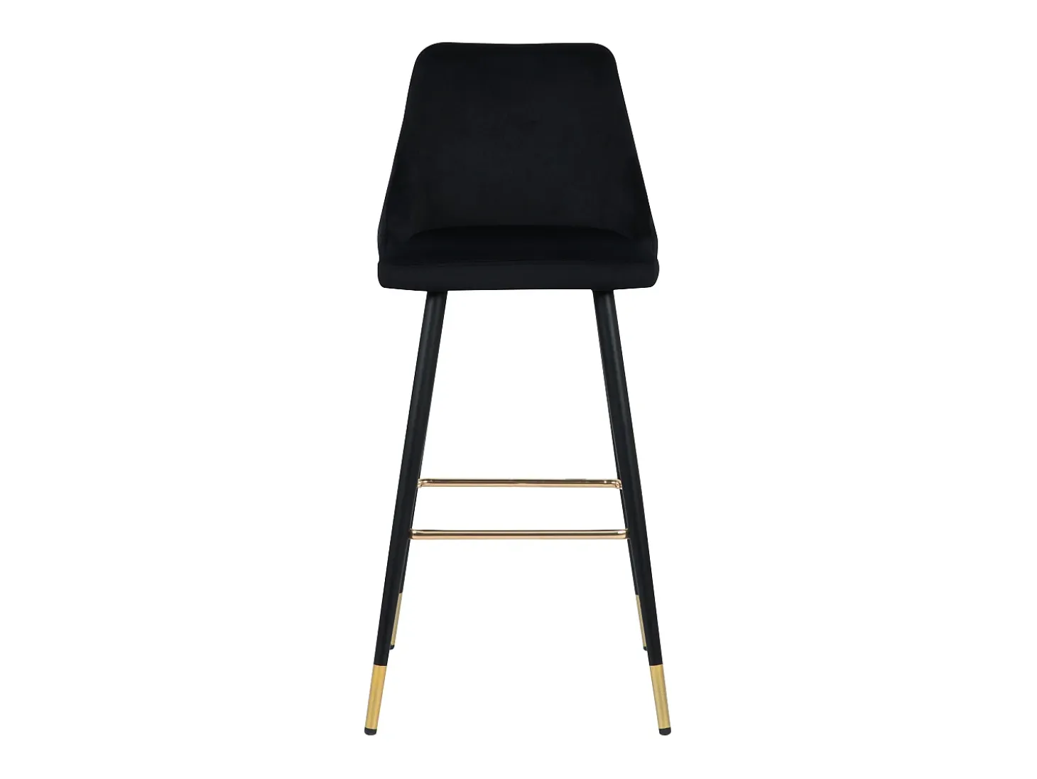 Conjunto de 2 sillas de bar de 78 cm en terciopelo negro - Aristote