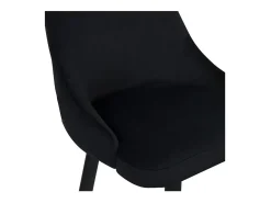Conjunto de 2 sillas de bar de 78 cm en terciopelo negro - Aristote