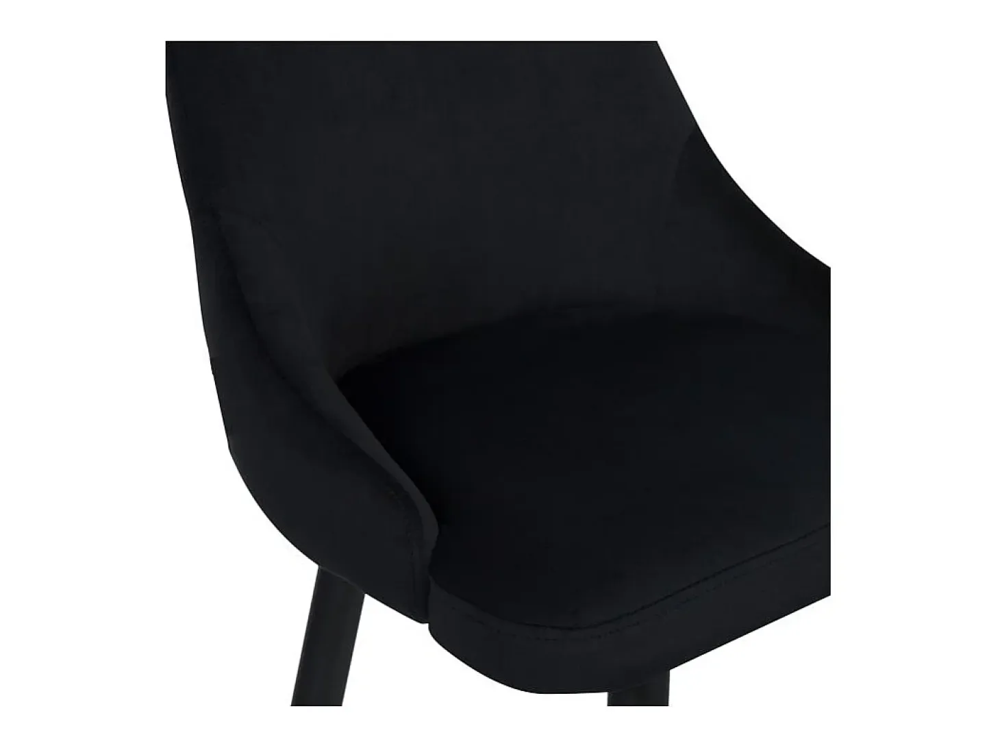 Conjunto de 2 sillas de bar de 78 cm en terciopelo negro - Aristote