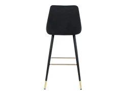 Conjunto de 2 sillas de bar de 78 cm en terciopelo negro - Aristote