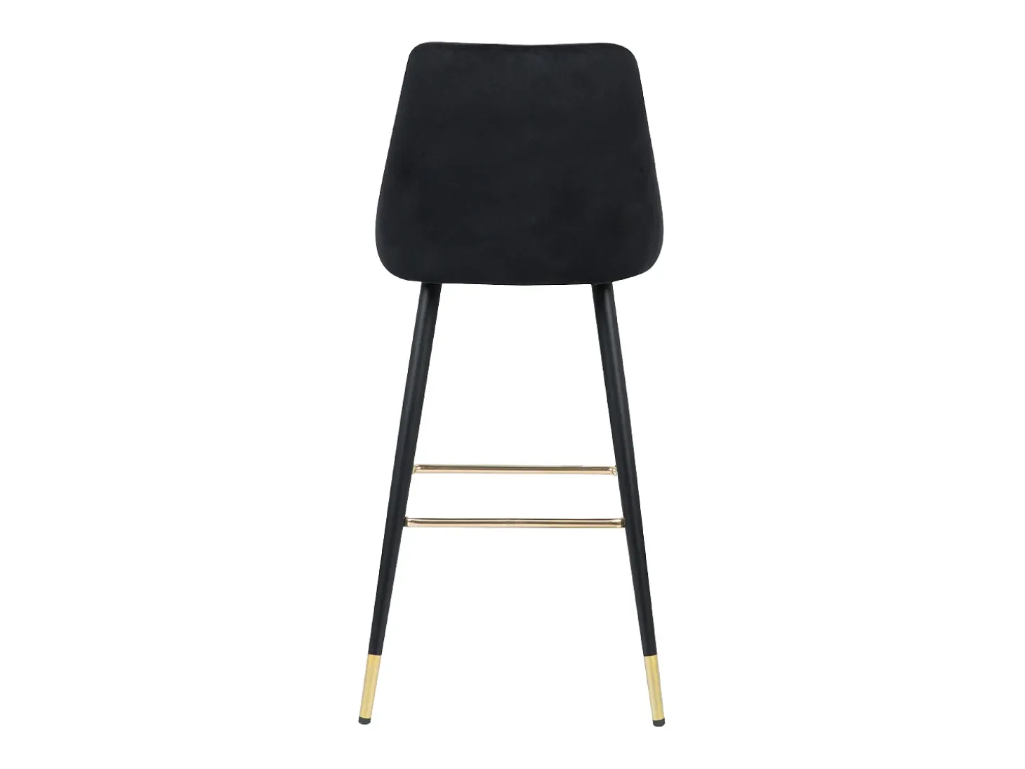 Conjunto de 2 sillas de bar de 78 cm en terciopelo negro - Aristote