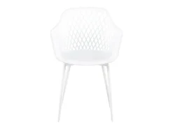 Conjunto de 4 Sillas de Brazos Blancas Estilo Escandinavo - Comedor/Cocina - Diseño Escandinavo - 52 x 56 x 84.5 cm