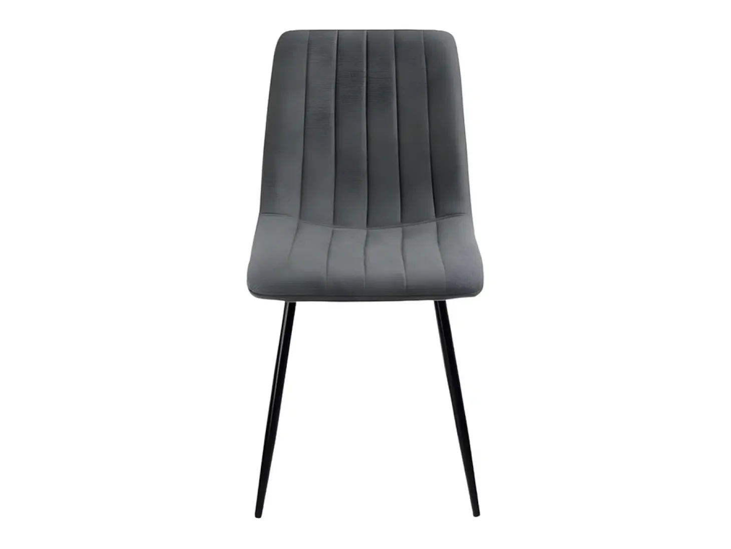 Conjunto de 4 sillas de comedor modernas en tejido antracita "Palmer" acolchadas cm 45x54 88h