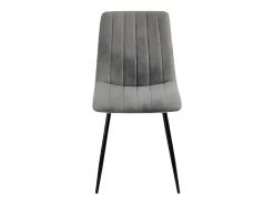 Conjunto de 4 sillas de comedor modernas en tejido gris 