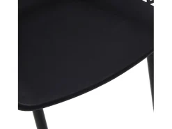 Conjunto de 6 Sillas de Comedor Estilo Escandinavo Negro - Cómodas y Duraderas - Interior y Exterior