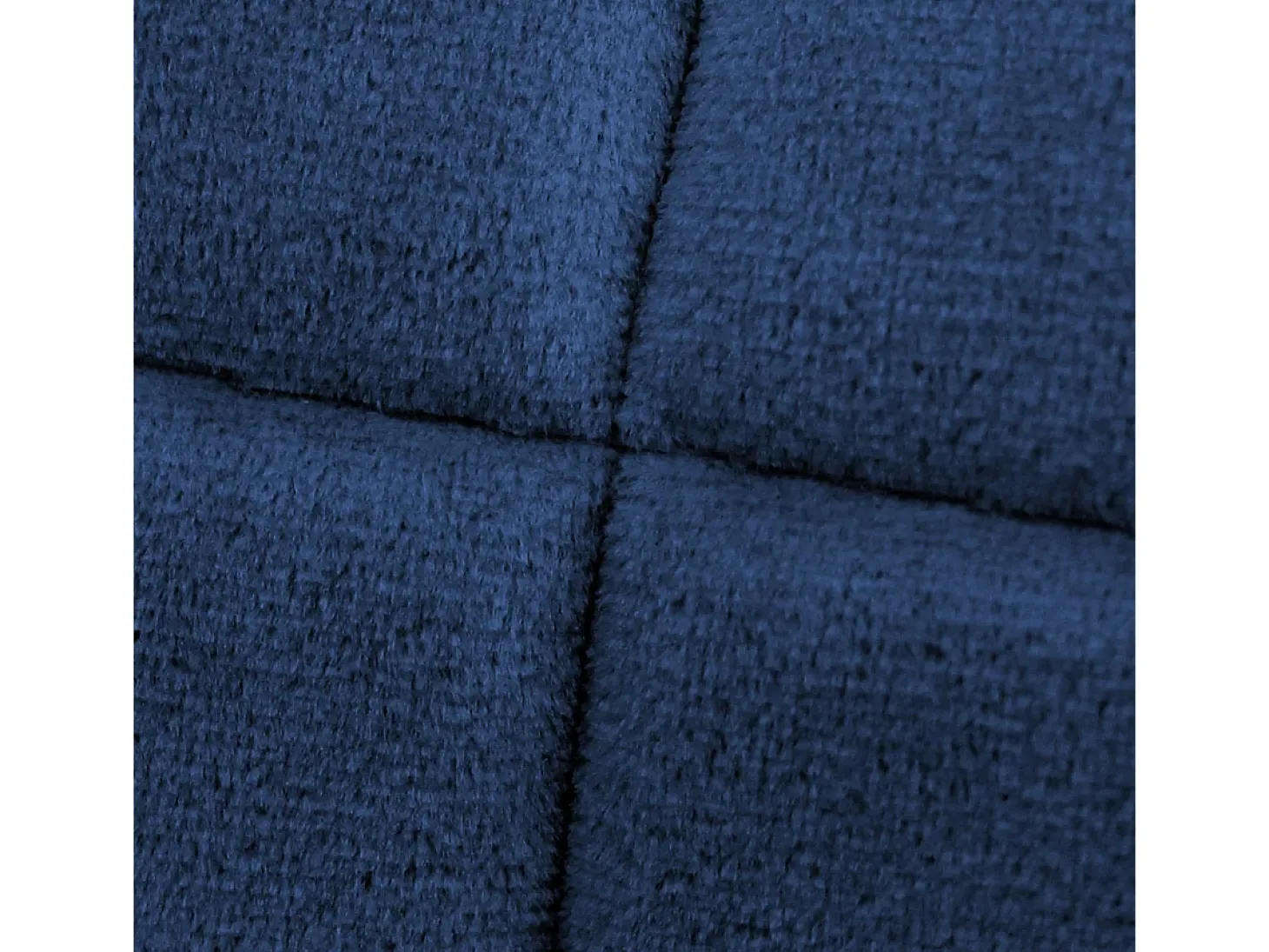 Conjunto de 4 sillas de comedor retro efecto terciopelo azul oscuro altura regulable