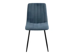 Conjunto de 4 sillas de comedor modernas en tejido azul "Palmer" acolchadas cm 45x54 88h