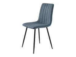 Conjunto de 4 sillas de comedor modernas en tejido azul 
