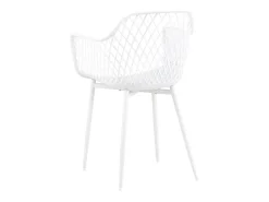 Conjunto de 6 Sillas de Comedor Blancas de Plástico Estilo Escandinavo - Ideales para Interior y Exterior