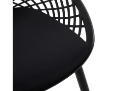 Conjunto de 6 Sillas de Comedor Escandinavas Negras - Estilo Clásico Compacto Confortable