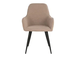 Conjunto de 2 sillas de comedor KARU en Tela Bouclé Beige Claro