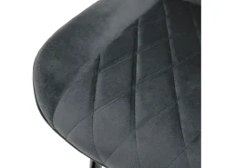 Conjunto de 4 sillas de comedor Sillas de salón Silla de cocina Terciopelo antracita