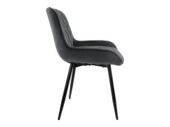 Conjunto de 4 sillas de comedor Sillas de salón Silla de cocina Terciopelo antracita