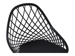 Conjunto de 4 Sillas de Comedor Estilo Escandinavo Negro sin Apoyabrazos