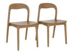 Conjunto de 2 sillas de madera de teca de alta gama – Modelo Kiley-Color Natural
