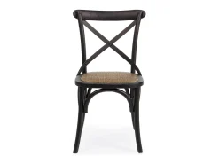 Conjunto de 2 sillas de madera de olmo negro y ratán natural - CROSS