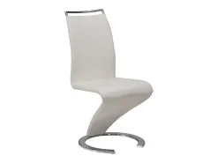 Conjunto de 6 sillas de piel sintética blanco TWIZY