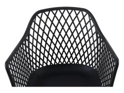 Conjunto de 6 Sillas de Plástico Negro Estilo Escandinavo para Comedor/Cocina - Diseño Escandinavo