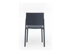 Conjunto de 4 sillas de salón apilables gris oscuro 
