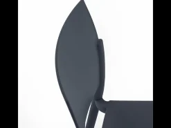 Conjunto de 4 sillas de salón apilables gris oscuro 