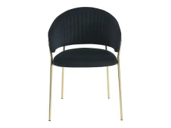 Conjunto de 2 sillas de terciopelo y metal dorado - Negro - MADOLIA de Pascal MORABITO