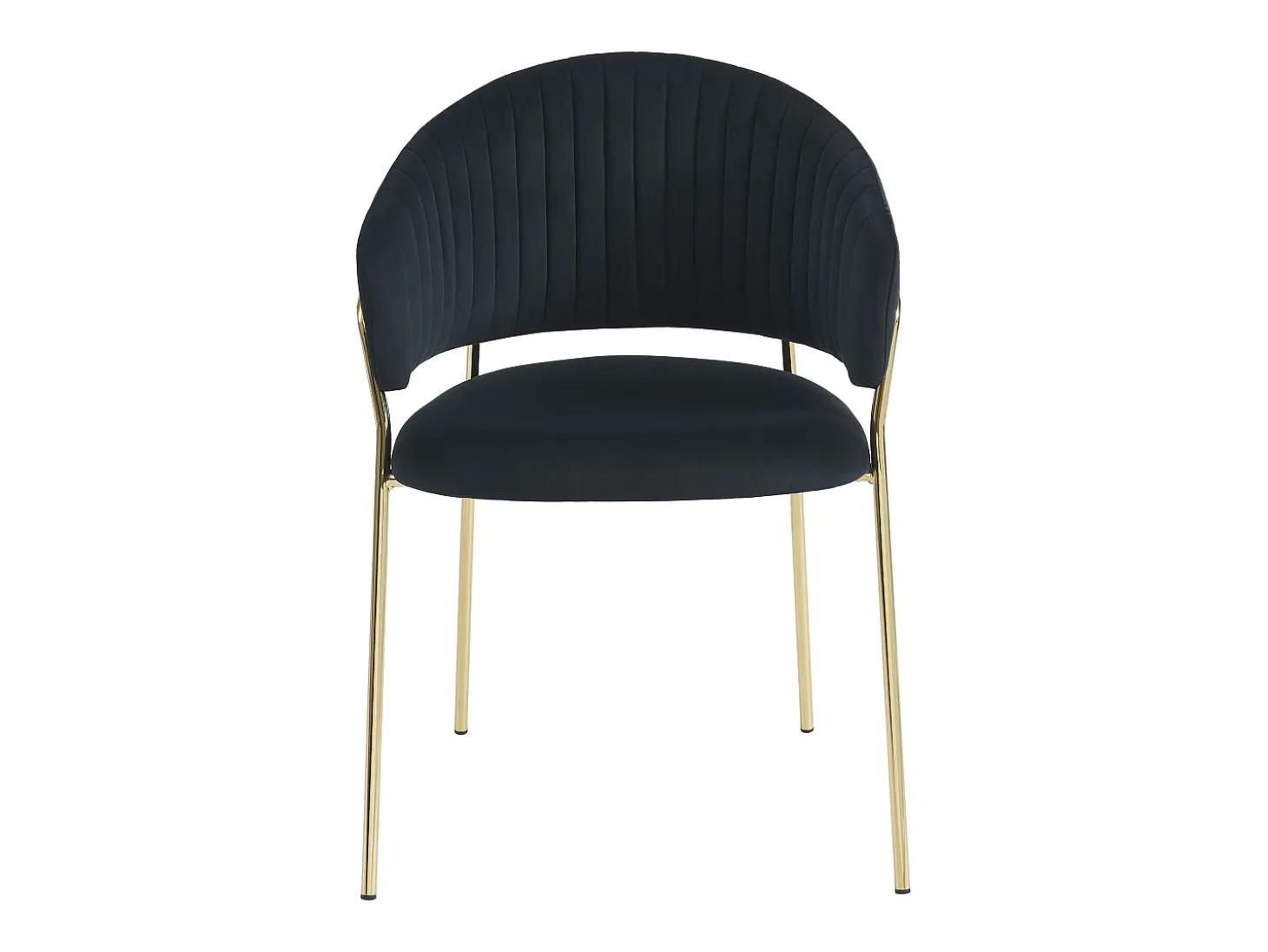 Conjunto de 2 sillas de terciopelo y metal dorado - Negro - MADOLIA de Pascal MORABITO