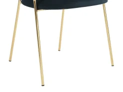Conjunto de 2 sillas de terciopelo y metal dorado - Negro - MADOLIA de Pascal MORABITO