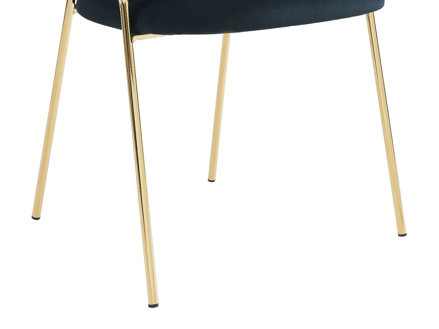 Conjunto de 2 sillas de terciopelo y metal dorado - Negro - MADOLIA de Pascal MORABITO