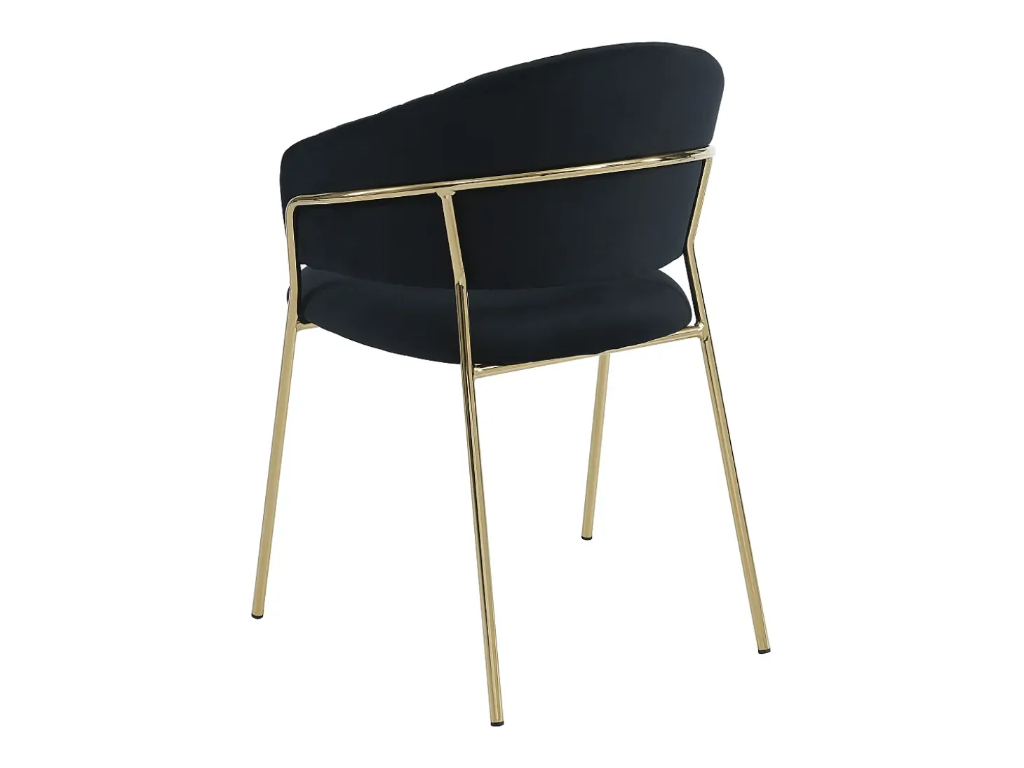 Conjunto de 2 sillas de terciopelo y metal dorado - Negro - MADOLIA de Pascal MORABITO