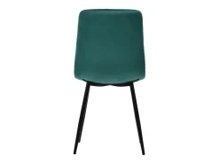 Conjunto de 4 sillas de terciopelo verde con patas de metal negro