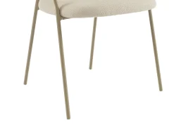 Conjunto de 2 sillas de tela texturizada y metal - Beige - MADOLIA de Pascal Morabito