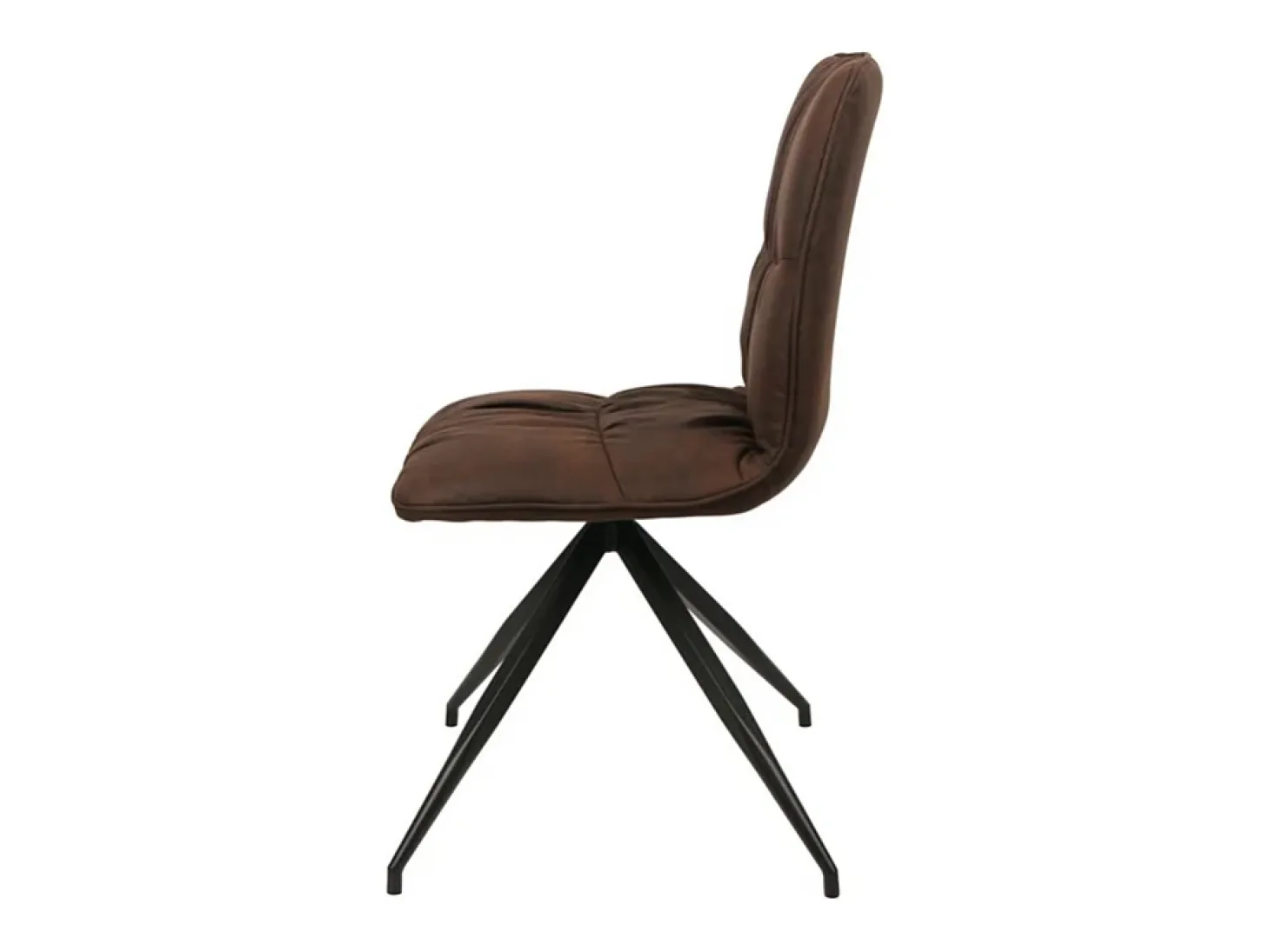 Conjunto de 2 sillas "Eléganta" tapizadas en microfibra marrón, sillones modernos efecto terciopelo cm 38x43 86,5h