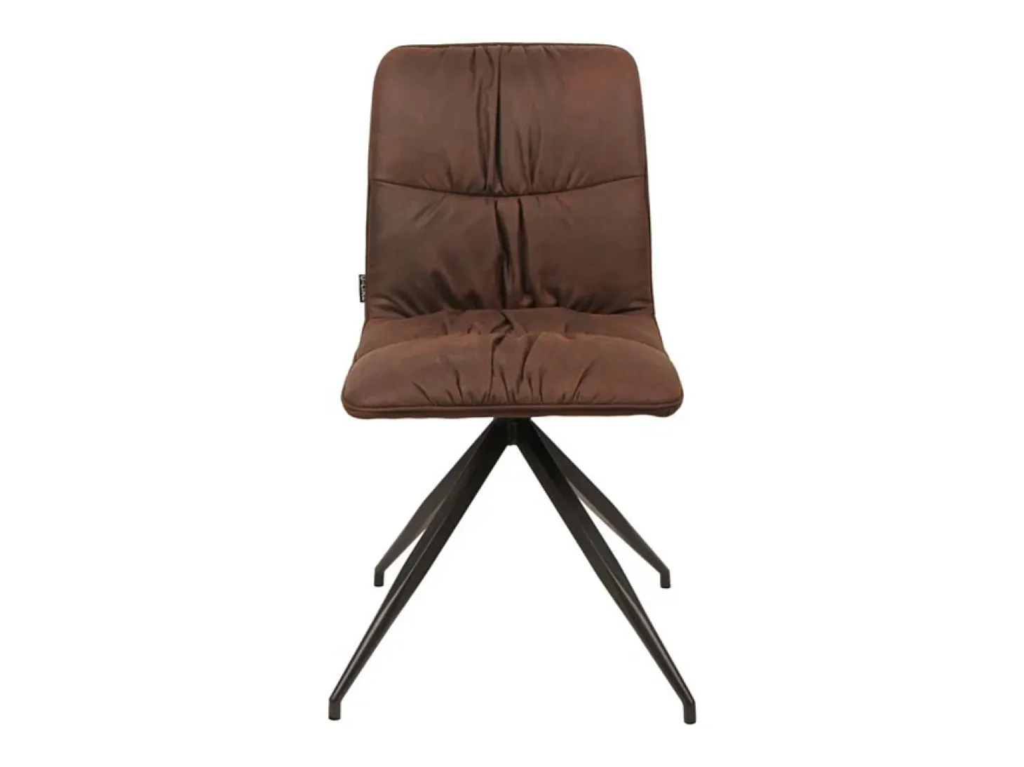 Conjunto de 2 sillas "Eléganta" tapizadas en microfibra marrón, sillones modernos efecto terciopelo cm 38x43 86,5h