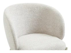 Conjunto de 6 sillas en tela tweed y metal - Crema - SIJOLA