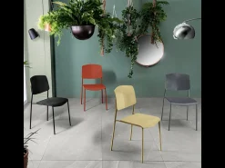 Conjunto de 4 sillas modernas apilables 
